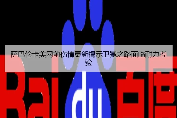 萨巴伦卡美网前伤情更新揭示卫冕之路面临耐力考验